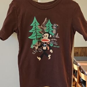 Paul Frank Brown Kids T-Shirt with Forest Monkey Design